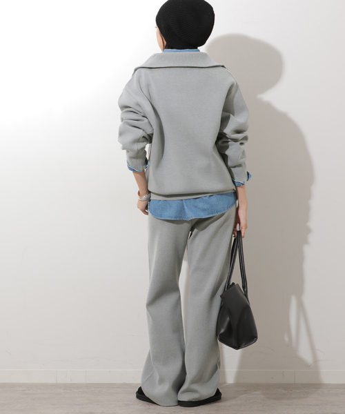 JOURNAL STANDARD relume（ジャーナルスタンダード　レリューム）の「【MULTI FUNC+】ハーフジップニット（ニット/セーター・レディース・ライトグレー/ネイビー/アイボリー・FREE）」の6枚目の写真