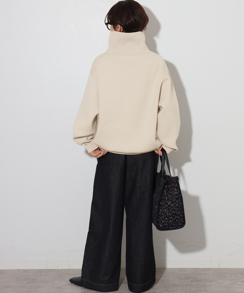 JOURNAL STANDARD relume（ジャーナルスタンダード　レリューム）の「【MULTI FUNC+】ハーフジップニット（ニット/セーター・レディース・ライトグレー/ネイビー/アイボリー・FREE）」の13枚目の写真