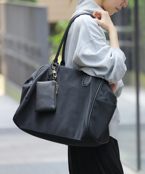 JOURNAL STANDARD relume(ジャーナルスタンダード レリューム)の「RELUME BIGボストンバッグ(ボストンバッグ・レディース・ブラック/ブラウン・FREE)」の3枚目の写真