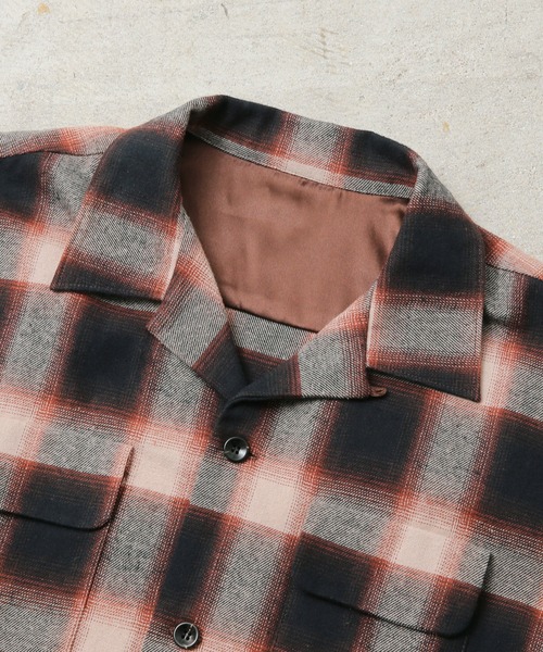 WAIPER.inc(ワイパーインク)の「【ZOZO限定】オンブレ ループカラーシャツ(シャツ/ブラウス・メンズ・ブラウン・M/S/XL/L)」の8枚目の写真