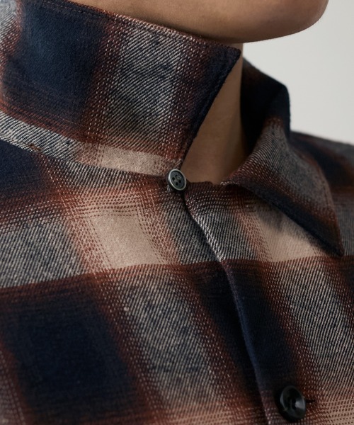 WAIPER.inc(ワイパーインク)の「【ZOZO限定】オンブレ ループカラーシャツ(シャツ/ブラウス・メンズ・ブラウン・M/S/XL/L)」の6枚目の写真