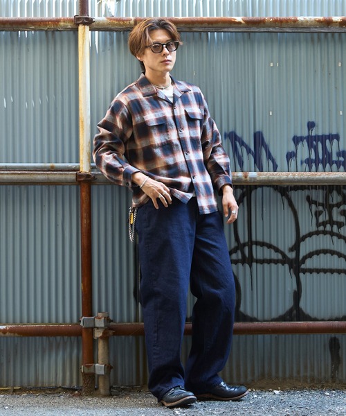 WAIPER.inc(ワイパーインク)の「【ZOZO限定】オンブレ ループカラーシャツ(シャツ/ブラウス・メンズ・ブラウン・M/S/XL/L)」の19枚目の写真