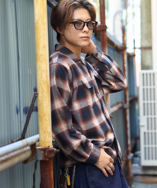 WAIPER.inc(ワイパーインク)の「【ZOZO限定】オンブレ ループカラーシャツ(シャツ/ブラウス・メンズ・ブラウン・M/S/XL/L)」の20枚目の写真