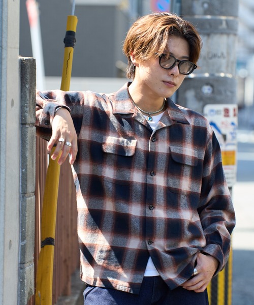 WAIPER.inc(ワイパーインク)の「【ZOZO限定】オンブレ ループカラーシャツ(シャツ/ブラウス・メンズ・ブラウン・M/S/XL/L)」の21枚目の写真