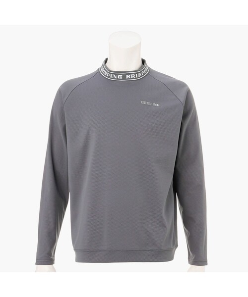 BRIEFING（ブリーフィング）の「【BRIEFING GOLF／ブリーフィングゴルフ】MEN’S NECK LOGO LS HIGHNECK RF（Tシャツ/カットソー・メンズ・ブラック/グレー/ホワイト・L/M）」の3枚目の写真
