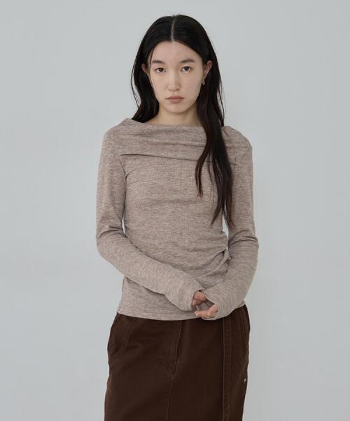 GALLEST(ギャレスト)の「ドレープカットソー(Tシャツ/カットソー・レディース・ブラック/グレー系その他7/ブラウン系8・38)」の6枚目の写真