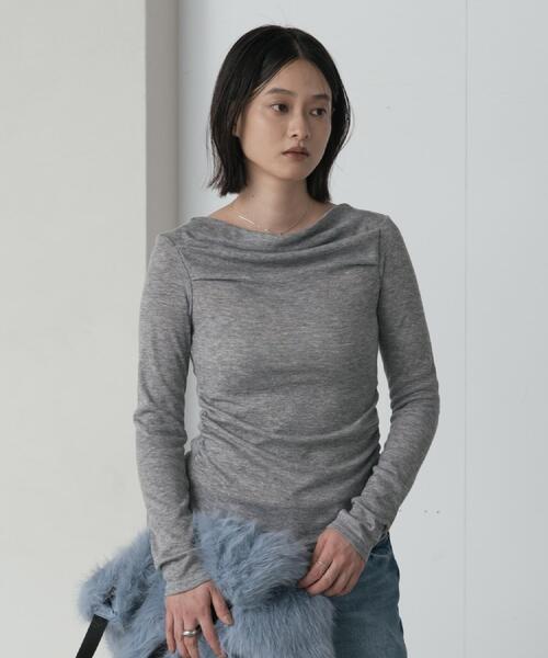 GALLEST(ギャレスト)の「ドレープカットソー(Tシャツ/カットソー・レディース・ブラック/グレー系その他7/ブラウン系8・38)」の16枚目の写真