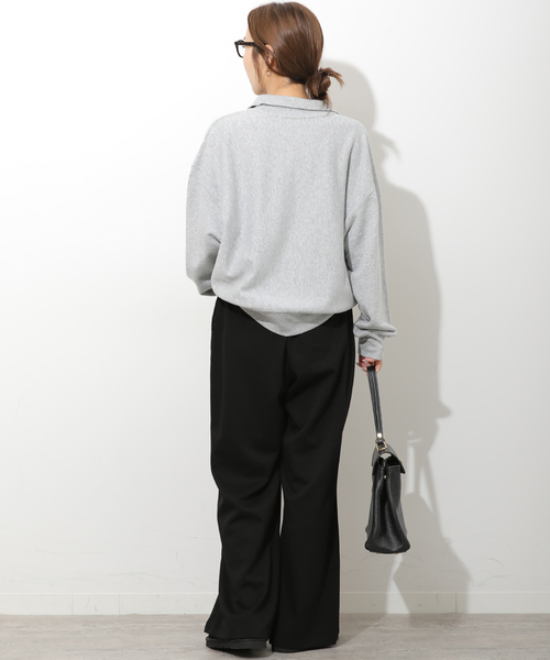 JOURNAL STANDARD relume(ジャーナルスタンダード レリューム)の「T/Rポンチピンタックパンツ(その他パンツ・レディース・チャコールグレー/ブラック・FREE)」の5枚目の写真