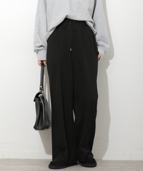 JOURNAL STANDARD relume(ジャーナルスタンダード レリューム)の「T/Rポンチピンタックパンツ(その他パンツ・レディース・チャコールグレー/ブラック・FREE)」の6枚目の写真