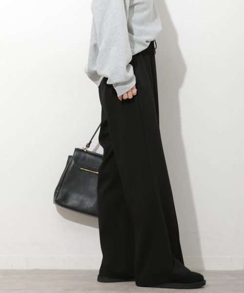 JOURNAL STANDARD relume(ジャーナルスタンダード レリューム)の「T/Rポンチピンタックパンツ(その他パンツ・レディース・チャコールグレー/ブラック・FREE)」の10枚目の写真