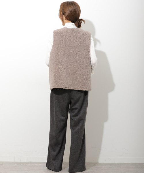 JOURNAL STANDARD relume(ジャーナルスタンダード レリューム)の「T/Rポンチピンタックパンツ(その他パンツ・レディース・チャコールグレー/ブラック・FREE)」の14枚目の写真