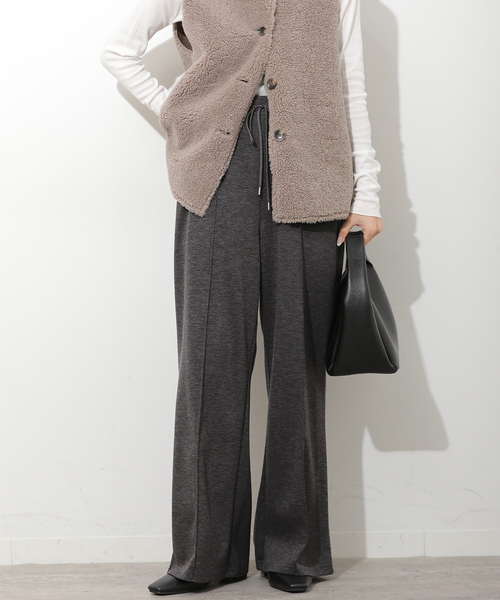 JOURNAL STANDARD relume(ジャーナルスタンダード レリューム)の「T/Rポンチピンタックパンツ(その他パンツ・レディース・チャコールグレー/ブラック・FREE)」の16枚目の写真