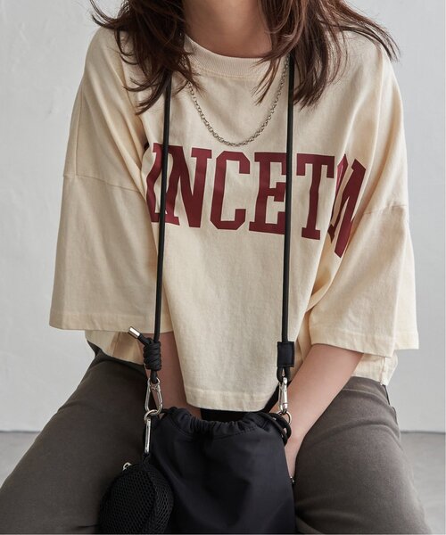 VENCEEXCHANGE（ヴァンスエクスチェンジ）の「パウダー加工ボリュームプリントT（Tシャツ/カットソー・レディース・チャコール/オフホワイト/ネイビー・FREE）」の2枚目の写真