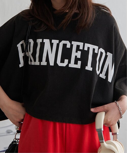 VENCEEXCHANGE（ヴァンスエクスチェンジ）の「パウダー加工ボリュームプリントT（Tシャツ/カットソー・レディース・チャコール/オフホワイト/ネイビー・FREE）」の14枚目の写真