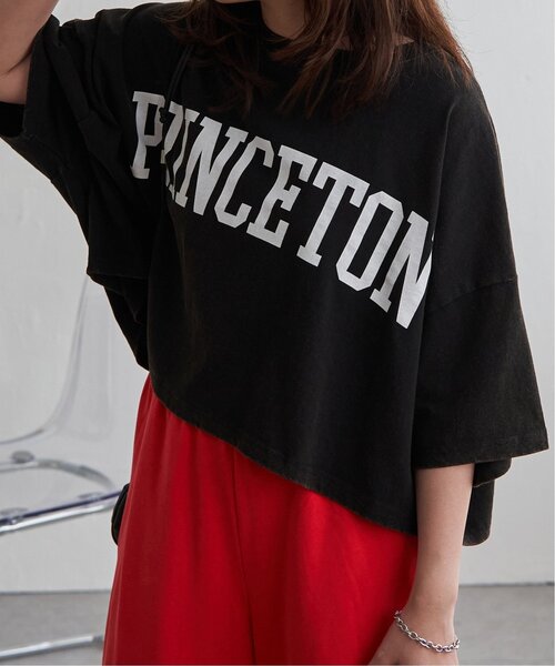 VENCEEXCHANGE（ヴァンスエクスチェンジ）の「パウダー加工ボリュームプリントT（Tシャツ/カットソー・レディース・チャコール/オフホワイト/ネイビー・FREE）」の15枚目の写真