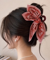 髪留め 人気」に該当するバレッタ/ヘアクリップ（レッド/赤色系
