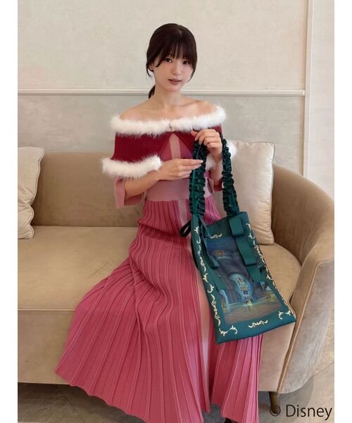 MERCURYDUO(マーキュリーデュオ)の「【ディズニーコレクション】美女と野獣/ファーケープニットワンピース(ワンピース・レディース・ピンク・SMALL/MEDIUM/FREE)」の15枚目の写真
