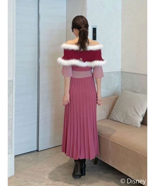 MERCURYDUO(マーキュリーデュオ)の「【ディズニーコレクション】美女と野獣/ファーケープニットワンピース(ワンピース・レディース・ピンク・SMALL/MEDIUM/FREE)」の8枚目の写真