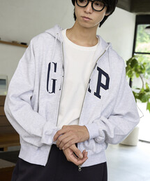 GAP（ギャップ）の「PUBLUX × GAP/ギャップ 別注 デザイン ロゴ 裏起毛 フルジップ フーディー/パーカー　限定展開（パーカー）」