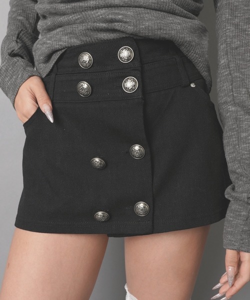 SPINNS（スピンズ）の「ナポレオンミニスカート/ガールズストリート（スカート・レディース・カモフラージュ/ブラック・ONESIZE）」の18枚目の写真