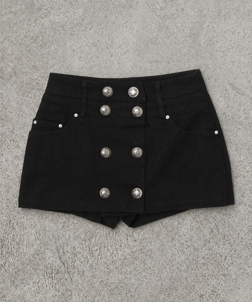 SPINNS（スピンズ）の「ナポレオンミニスカート/ガールズストリート（スカート・レディース・カモフラージュ/ブラック・ONESIZE）」の4枚目の写真