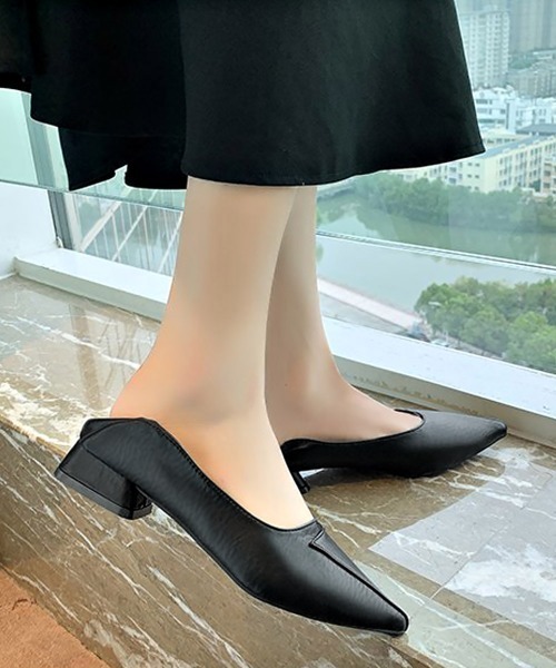 Miniministore（ミニミニストア）の「パンプス ローヒール靴 おしゃれ 韓国風（パンプス・レディース・ブラック/ベージュ・23.0cm/22.5cm/25cm/24.5cm/24.0cm/23.5cm）」の5枚目の写真