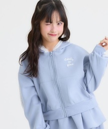 PINK-latte（ピンクラテ）の「袖レースラインポンチジップパーカー（Tシャツ/カットソー）」