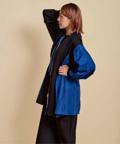 LHELBIE(レルビエ)の「ドッキングダブルコードジレ(ベスト・レディース・ネイビー/チャコールグレー/ブラック・M)」の11枚目の写真