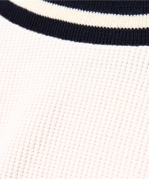 Chico（チコ）の「【who's who Chico】ラインリブワッフル長袖プルオーバー（Tシャツ/カットソー・レディース・ホワイト/アイボリー/ライトグレー・FREE）」の10枚目の写真