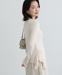 アシンメトリーヘムニットプルオーバー