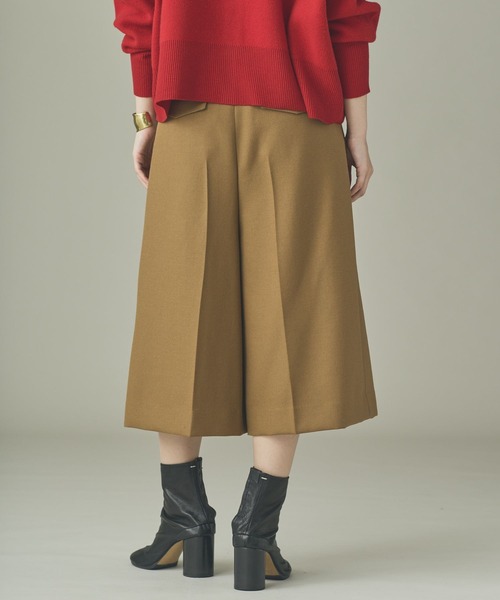 Curensology(カレンソロジー)の「Curensology(カレンソロジー)/ウールバミューダパンツ(その他パンツ・レディース・キャメル/ブラック・38/36)」の8枚目の写真