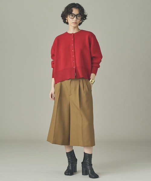 Curensology(カレンソロジー)の「Curensology(カレンソロジー)/ウールバミューダパンツ(その他パンツ・レディース・キャメル/ブラック・38/36)」の9枚目の写真