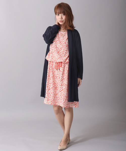 Bou Jeloud（ブージュルード）の「【セット商品】マーガレットワンピース＋カーディガンセット（カーディガン/ボレロ・レディース・ネイビー/オレンジ/グレー・FREE）」の3枚目の写真