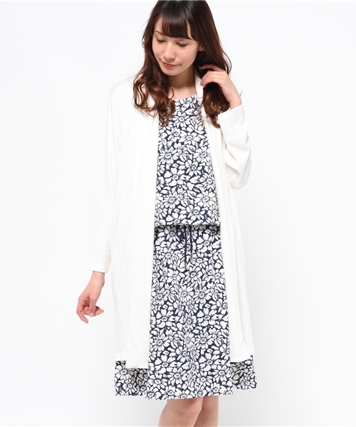 Bou Jeloud（ブージュルード）の「【セット商品】マーガレットワンピース＋カーディガンセット（カーディガン/ボレロ・レディース・ネイビー/オレンジ/グレー・FREE）」の18枚目の写真