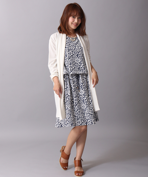 Bou Jeloud（ブージュルード）の「【セット商品】マーガレットワンピース＋カーディガンセット（カーディガン/ボレロ・レディース・ネイビー/オレンジ/グレー・FREE）」の21枚目の写真