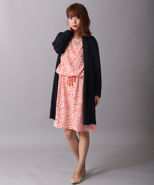 Bou Jeloud（ブージュルード）の「【セット商品】マーガレットワンピース＋カーディガンセット（カーディガン/ボレロ・レディース・ネイビー/オレンジ/グレー・FREE）」の16枚目の写真