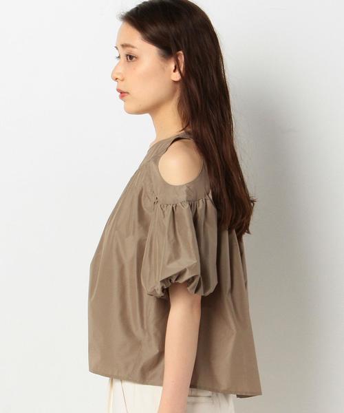 Another Edition(アナザーエディション)の「タイプライタードロップショルダーブラウス/AEMFC タイプライター DROP SL(シャツ/ブラウス・レディース・ホワイト/モカ/ネイビー・FREE)」の12枚目の写真