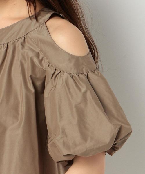 Another Edition(アナザーエディション)の「タイプライタードロップショルダーブラウス/AEMFC タイプライター DROP SL(シャツ/ブラウス・レディース・ホワイト/モカ/ネイビー・FREE)」の9枚目の写真