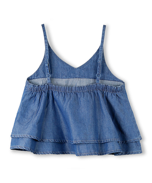 BRANSHES（ブランシェス）の「テンセルデニムキャミソール（キャミソール・キッズ・ブルー・130cm/120cm/140cm/110cm/150cm/90cm/100cm）」の3枚目の写真