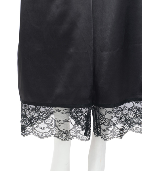 merry jenny（メリージェニー）の「サテンレースワイドパンツ（その他パンツ・レディース・ブラック/ライトブルー/オフホワイト・FREE）」の9枚目の写真