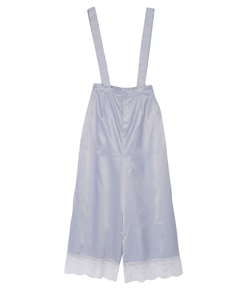 merry jenny（メリージェニー）の「サテンレースワイドパンツ（その他パンツ・レディース・ブラック/ライトブルー/オフホワイト・FREE）」の10枚目の写真