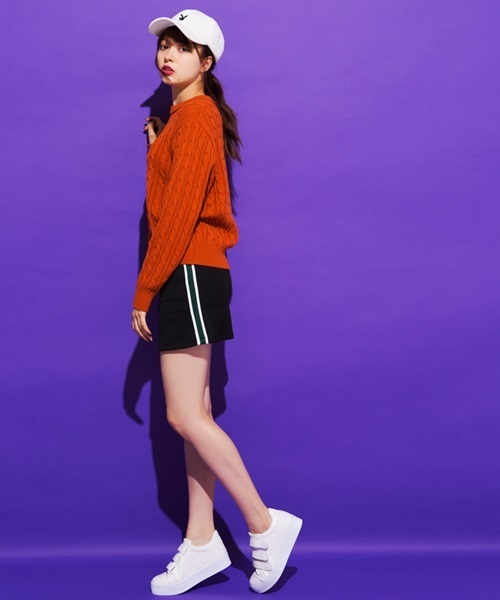 WEGO（ウィゴー）の「WEGO/ケーブルニット（ニット/セーター・レディース・ダークグリーン/ダークオレンジ/オフホワイト/杢グレー/ワイン・FREE）」の17枚目の写真