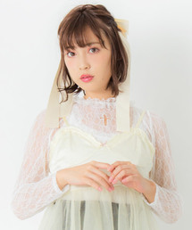 mon Lily | (カットソートップス)　襟レースフリル　ハートｏｒクロスカット総レーストップス(Tシャツ/カットソー)