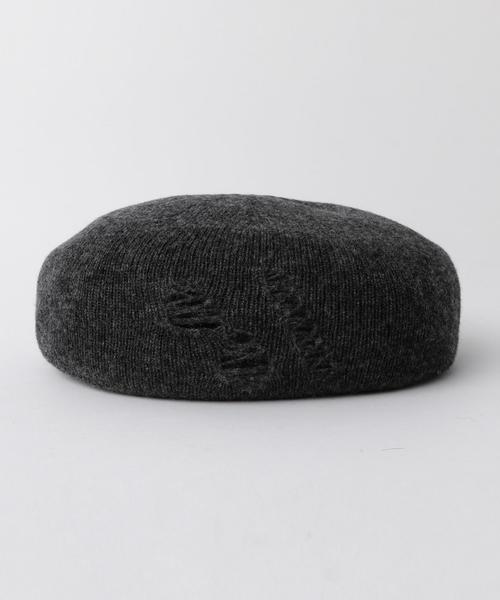 Rohw master product(ロウマスタープロダクト)の「Rohw master product(ロウ マスタープロダクト) ENR EX BERET(ハンチング/ベレー帽・メンズ・ブラック/ダークグレー・FREE)」の3枚目の写真