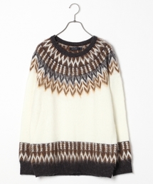 RAGEBLUE | 起毛キュウシン柄ニットクルー/735936(ニット/セーター)