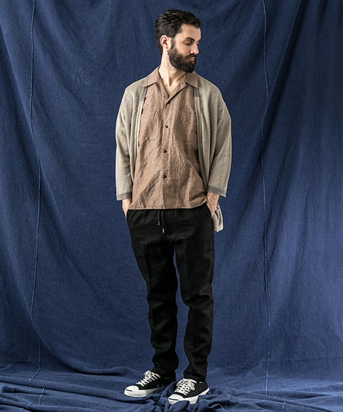 WORK NOT WORK URBAN RESEARCH(ワークノットワークアーバンリサーチ)の「WORK NOT WORK リネンレイバーニットカーディガン(カーディガン/ボレロ・メンズ・ベージュ/ネイビー/グレー・MEDIUM/LARGE/SMALL)」の5枚目の写真