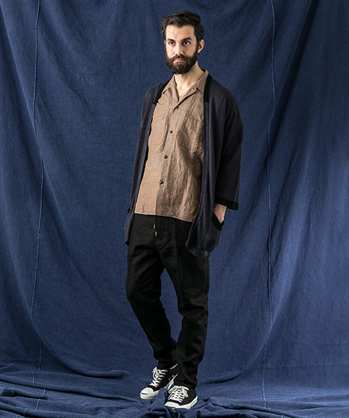 WORK NOT WORK URBAN RESEARCH(ワークノットワークアーバンリサーチ)の「WORK NOT WORK リネンレイバーニットカーディガン(カーディガン/ボレロ・メンズ・ベージュ/ネイビー/グレー・MEDIUM/LARGE/SMALL)」の6枚目の写真