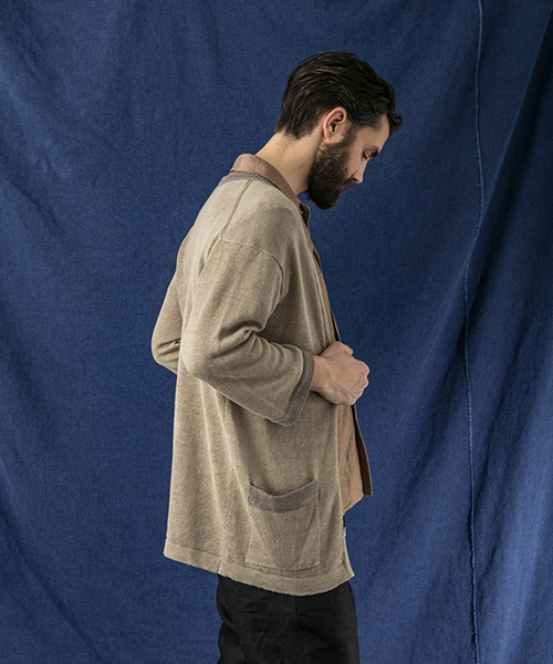 WORK NOT WORK URBAN RESEARCH(ワークノットワークアーバンリサーチ)の「WORK NOT WORK リネンレイバーニットカーディガン(カーディガン/ボレロ・メンズ・ベージュ/ネイビー/グレー・MEDIUM/LARGE/SMALL)」の7枚目の写真