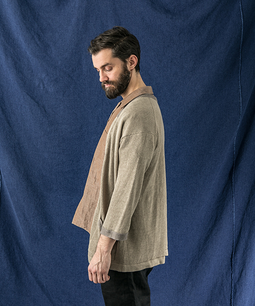 WORK NOT WORK URBAN RESEARCH(ワークノットワークアーバンリサーチ)の「WORK NOT WORK リネンレイバーニットカーディガン(カーディガン/ボレロ・メンズ・ベージュ/ネイビー/グレー・MEDIUM/LARGE/SMALL)」の8枚目の写真