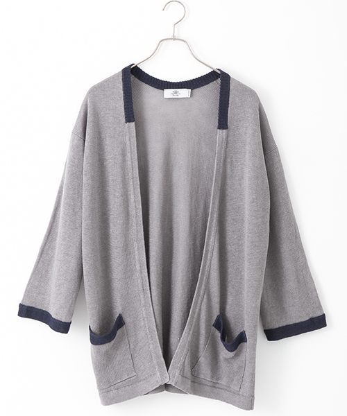 WORK NOT WORK URBAN RESEARCH(ワークノットワークアーバンリサーチ)の「WORK NOT WORK リネンレイバーニットカーディガン(カーディガン/ボレロ・メンズ・ベージュ/ネイビー/グレー・MEDIUM/LARGE/SMALL)」の13枚目の写真